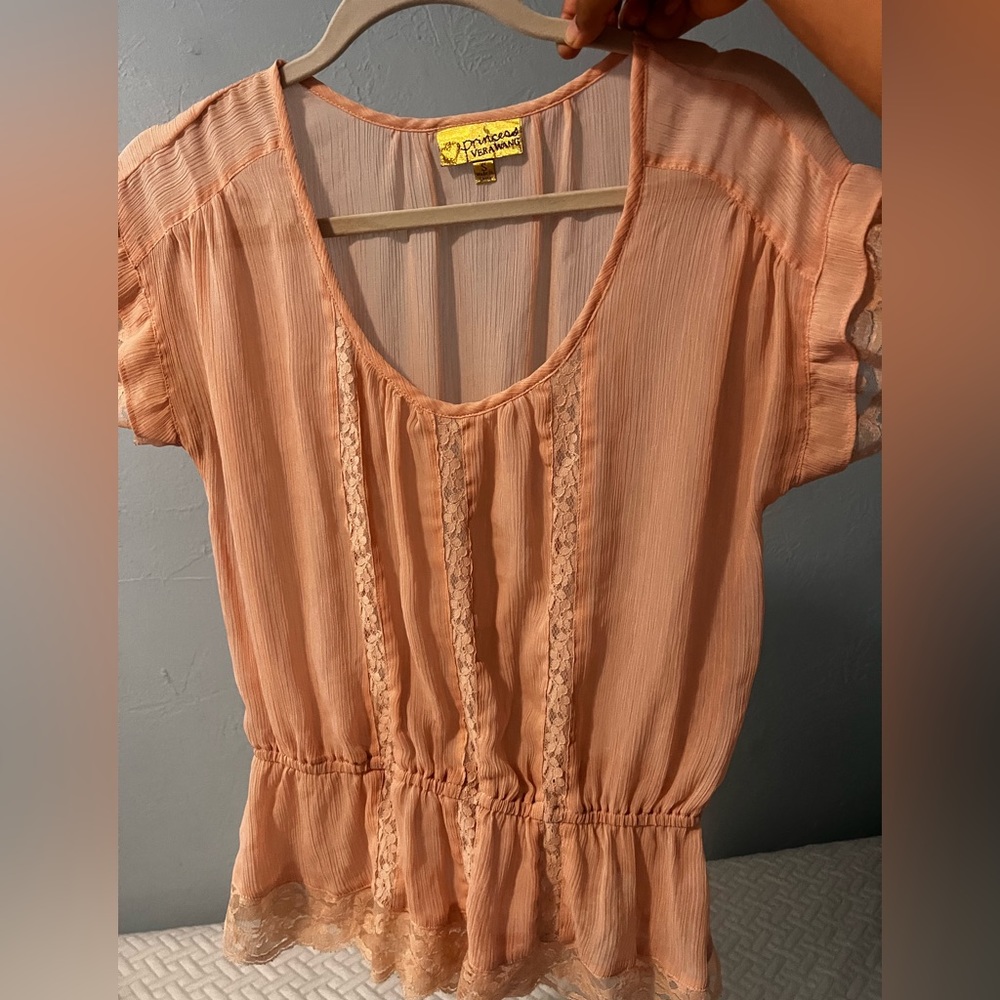 Vera wang transparent shirt